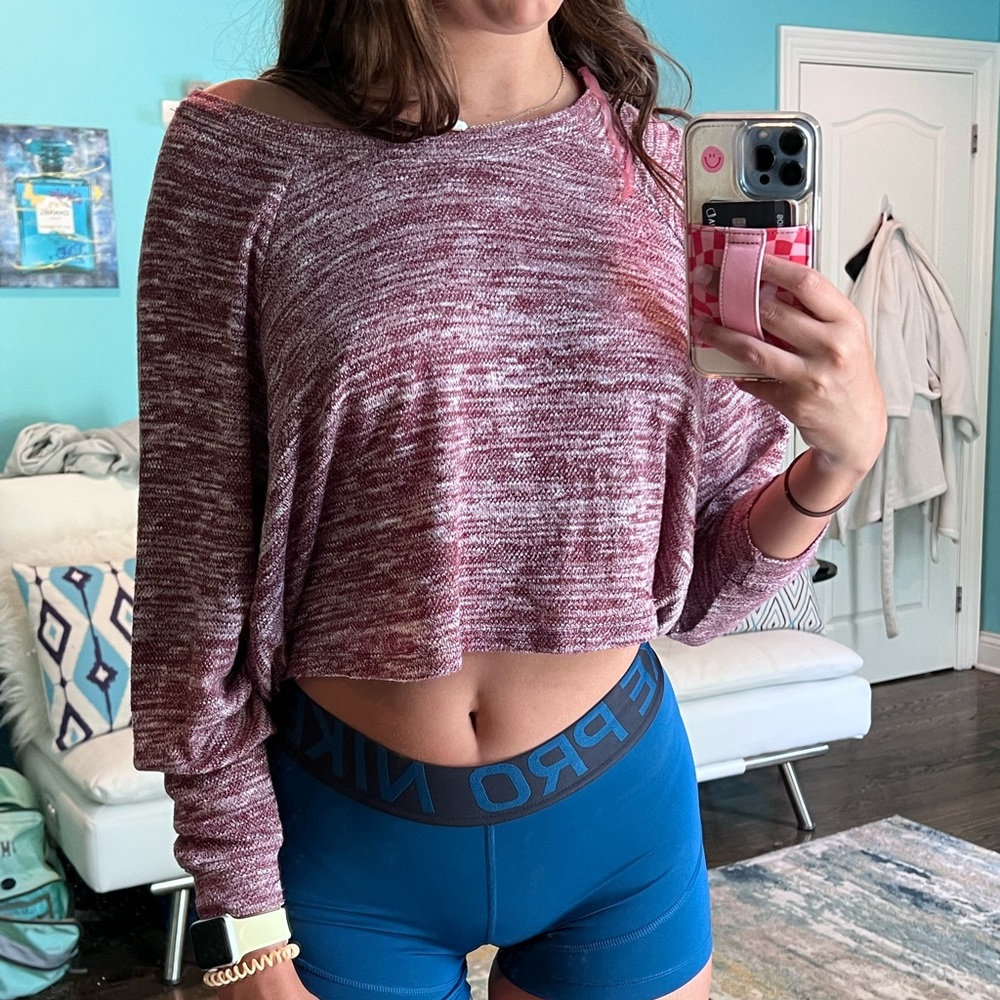 wet seal crop lightweight long sleeve